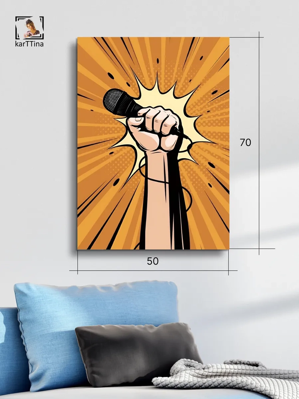 Картина Прорыв звука модульная 50x70см 1шт.