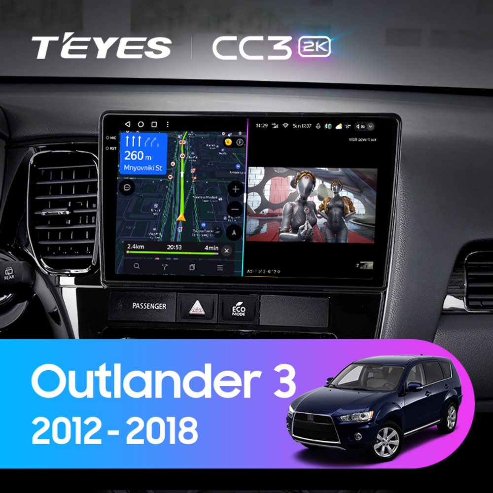 Teyes CC3 2K 10,2"для Mitsubishi Outlander 2018-2021