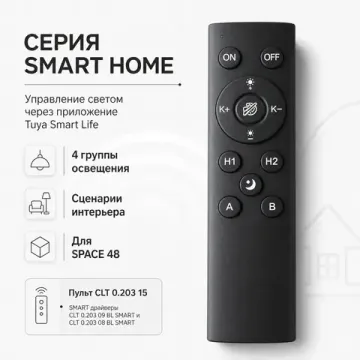 Пульт управления CLT 0.203 15 черный Smart Home SPACE Crystal Lux