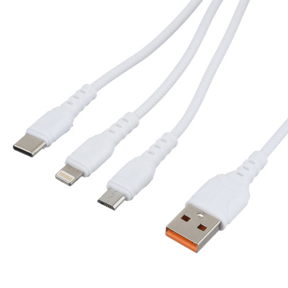 шнур Gopower GP05-3-1 USD-Type-C/Lightning/microUSB