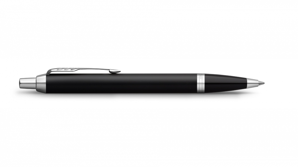 Шариковая ручка Parker IM Metal Black CT лак матовый, стержень: M, цвет чернил: black, в подарочной упаковке.