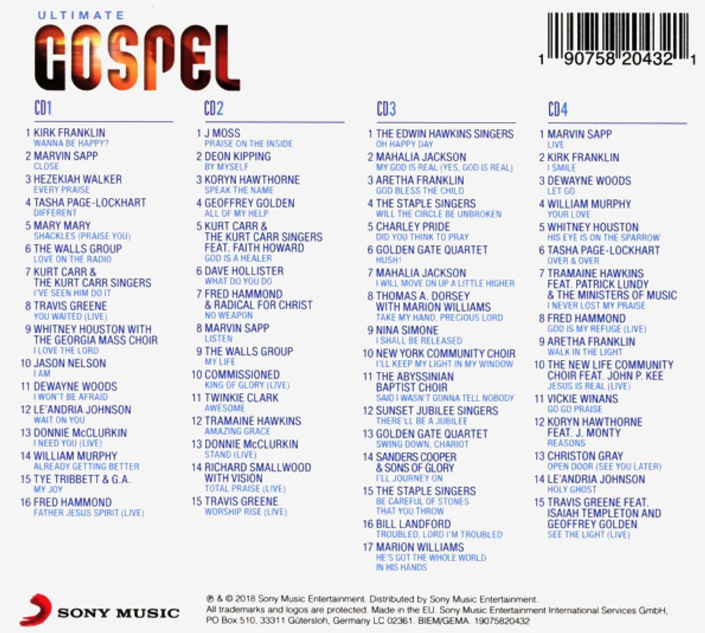 Сборник / Ultimate... Gospel (4CD)