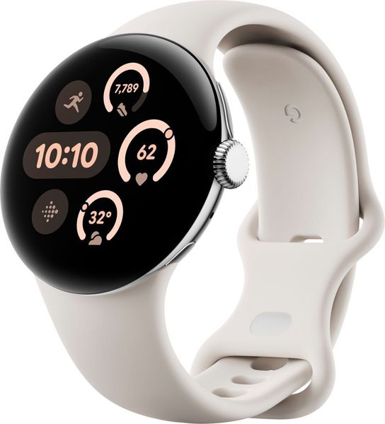 Умные часы Google Pixel Watch 3 41mm Wi-Fi + LTE (Polished Silver/Porcelain)