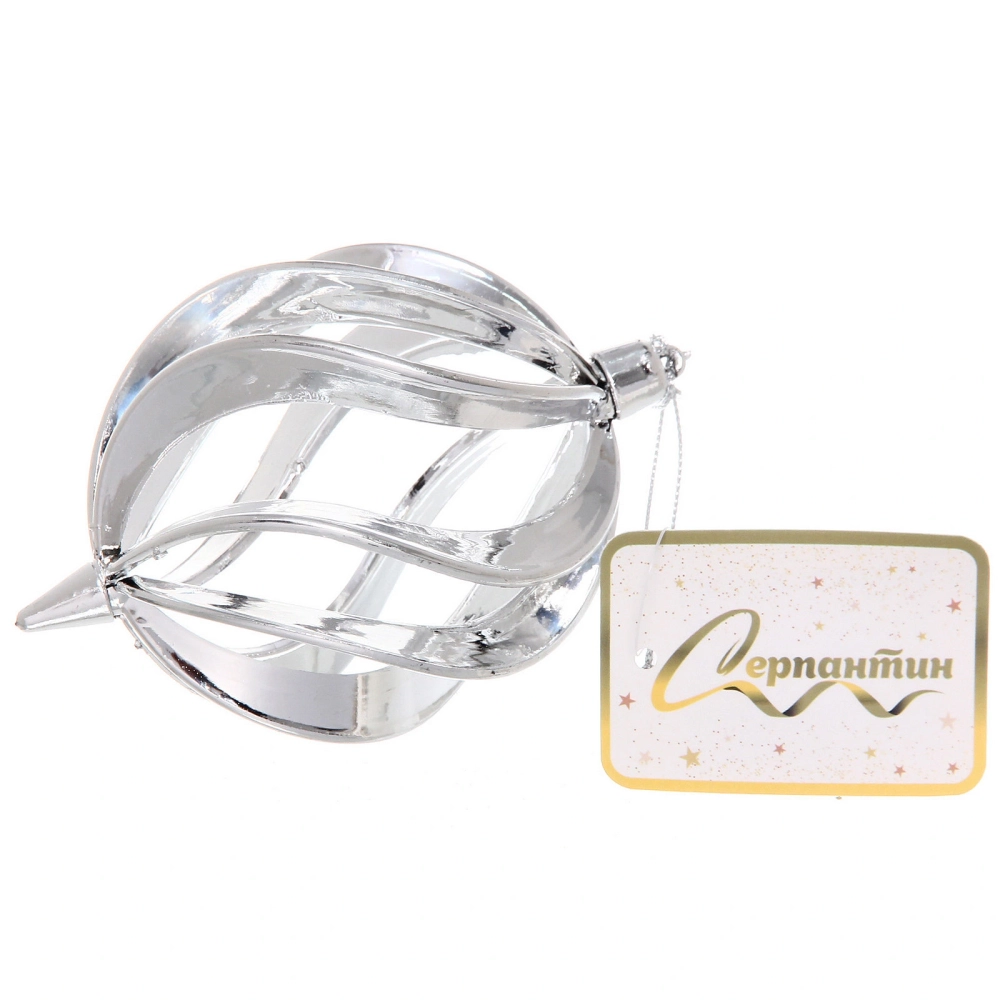 Елочная игрушка ВЬЮГА «Тайна» 8 см, Серебро