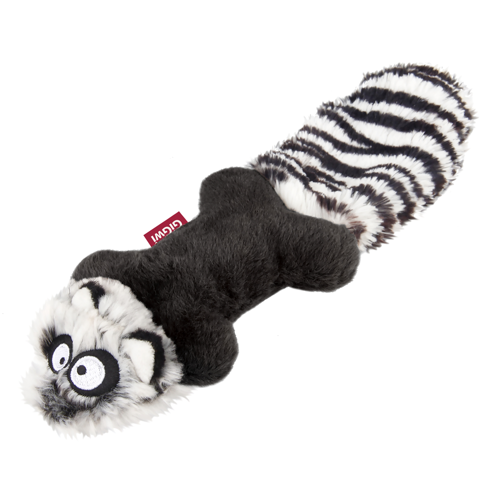 75538 Игрушка для собак Енот с пищалками 24см, серия PLUSH FRIENDZ, Gigwi
