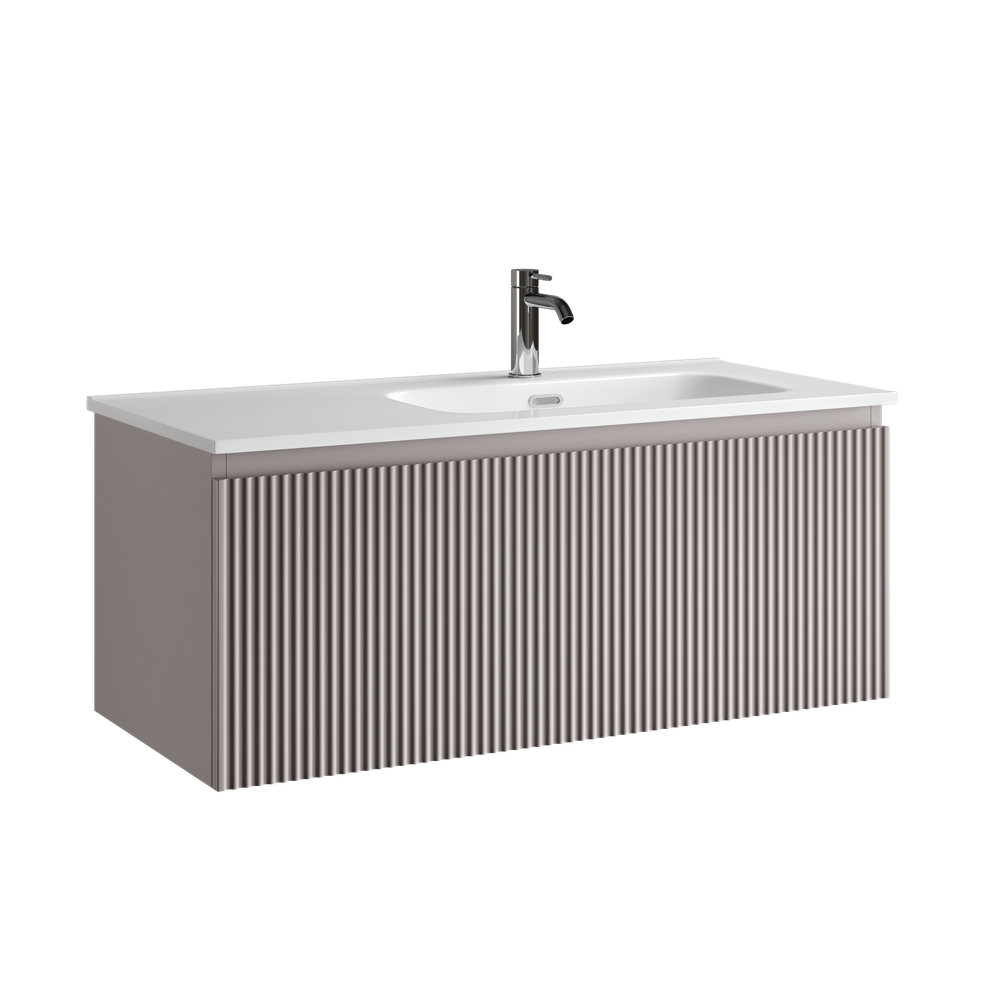 Тумба подвесная Sancos Snob R 1.0 с одним ящиком 995х445х406, Doha Soft, SNR1.0100RSM, арт. SNR1.0100RSM