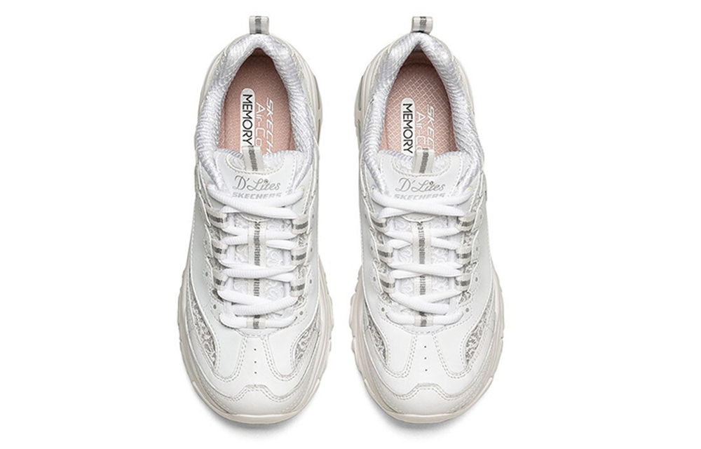 Skechers D Lites 1.0 Running Shoes White Women"s