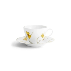 Чайная чашка с блюдцем Butterfly Ginkgo Gold
