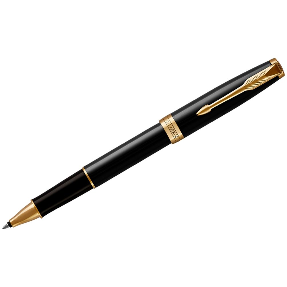 Parker Sonnet - Black GT, ручка - роллер, F