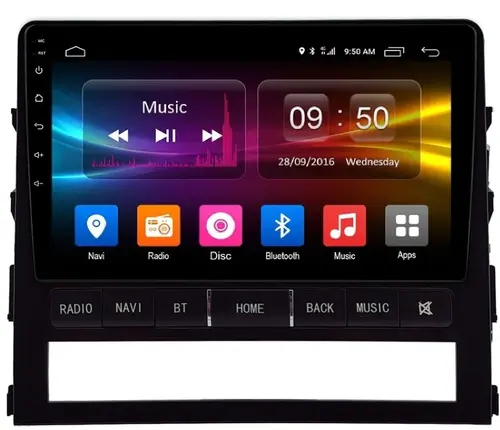 Магнитола для Toyota Land Cruiser 200 2015-2021 (без JBL) - Kuberg HP-9618 (рамка с кнопками) IPS, Android 10, 4G SIM-слот