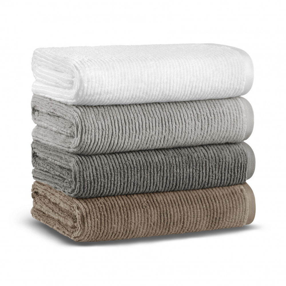 Полотенце 33x33 L'appartement Slim Ribbed carbon серый металлик