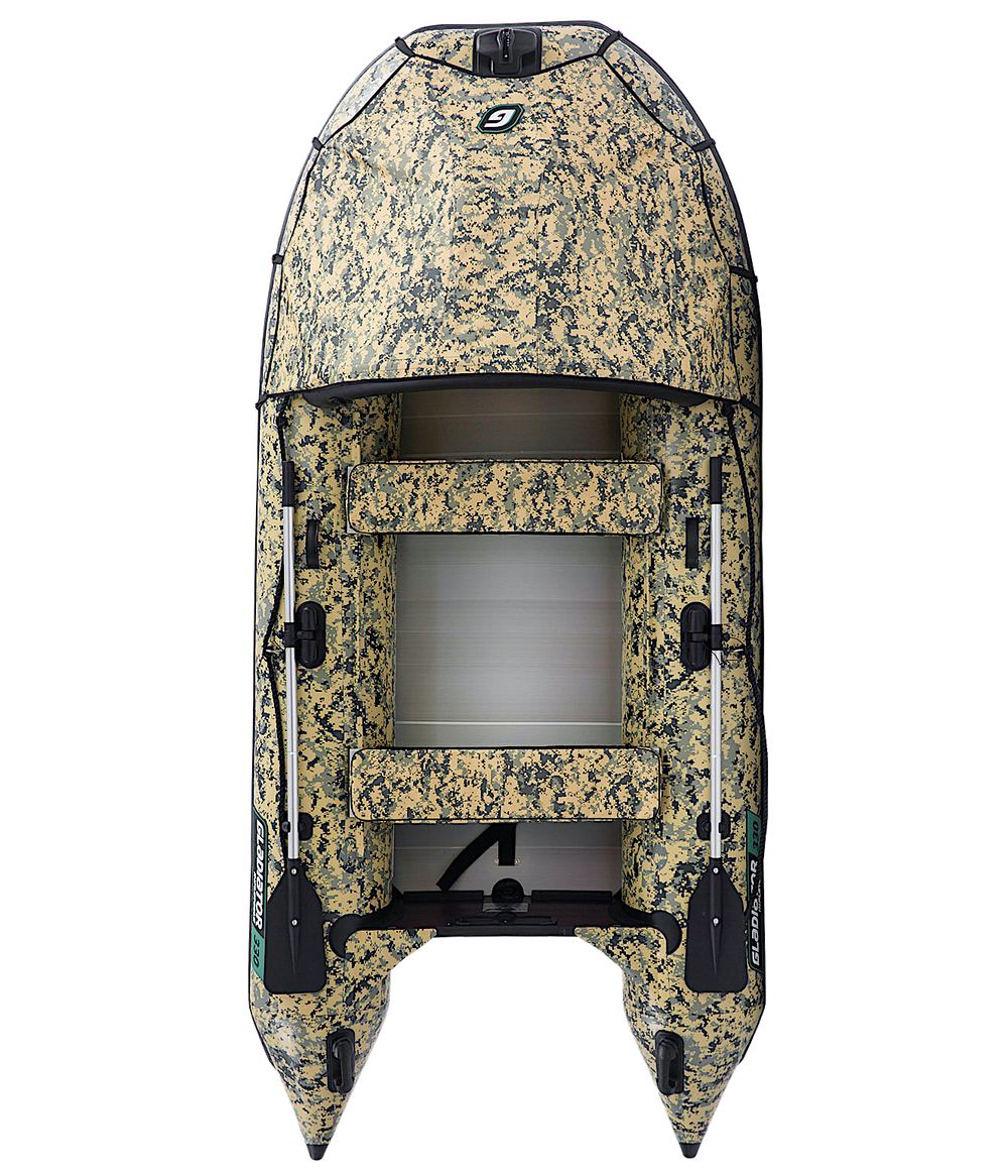 Лодка ПВХ Gladiator Active C370AL Camo с алюминиевым полом -