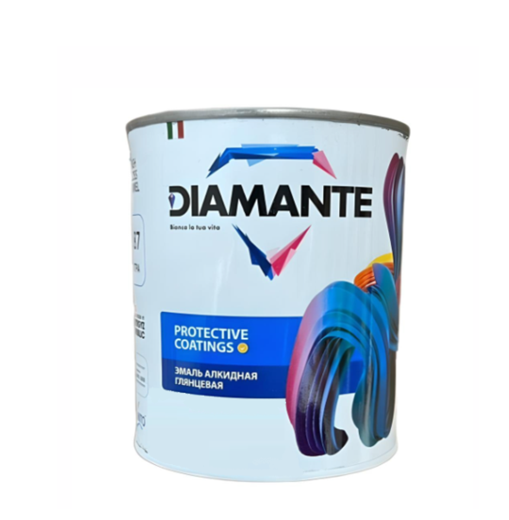 ЭМАЛЬ DIAMANTE АЛКИД/ГЛЯНЦ D724 GRANITE GREY/ СЕРЫЙ 0,9Л