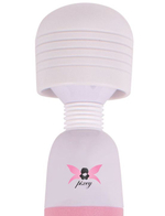 Бело-розовый, работающий от USB вибромассажёр Pixey Wand Pink Edition - 32 см. (Цвет: белый с розовым)