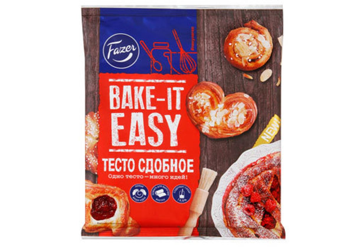 Тесто слоеное "Fazer" дрожжевое сдобное, 440г