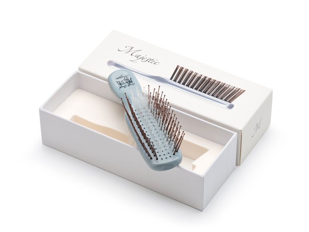 Расческа Majestic Scalp Brush серый жемчуг (дорожная версия)