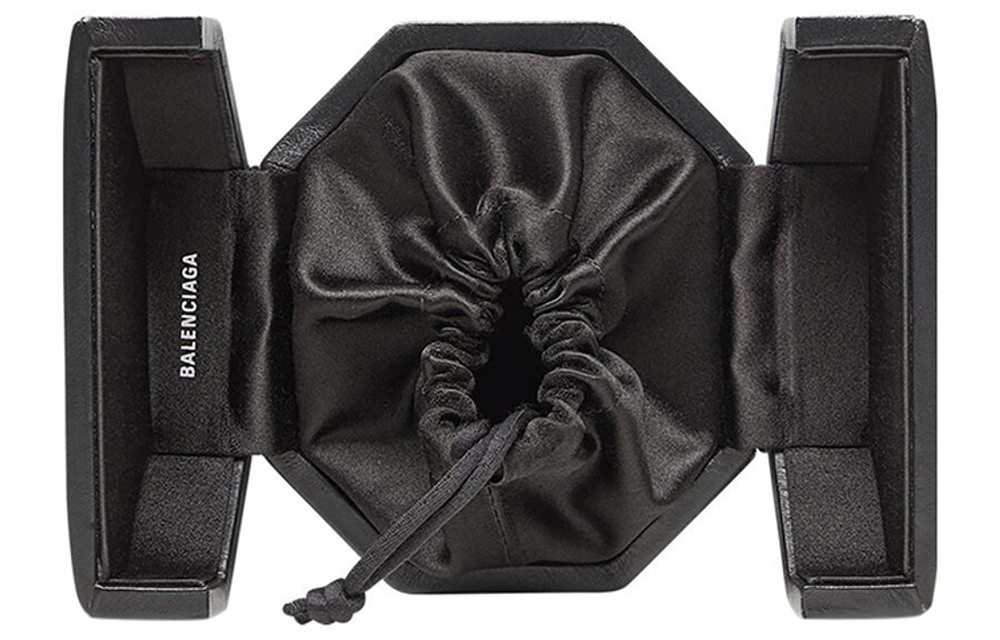 Balenciaga Cow Leather Clutch Women"s Black