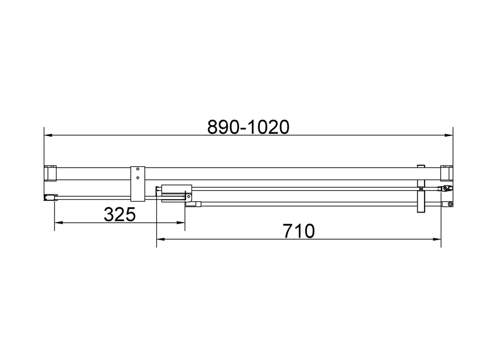Душевая дверь Vincea Экстенза (Extenza) VDP-4EX9010CLGM, 900/1000, вороненая сталь, стекло прозрачное