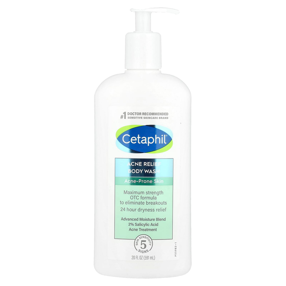 Cetaphil, Гель для душа для снятия акне, для кожи, склонной к акне, 591 мл (20 жидк. Унций)