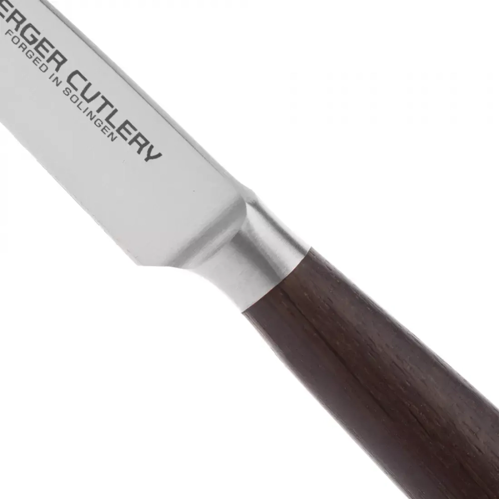Нож для чистки и нарезки 9см Berger Cutlery Ergo Line Smoked Oak