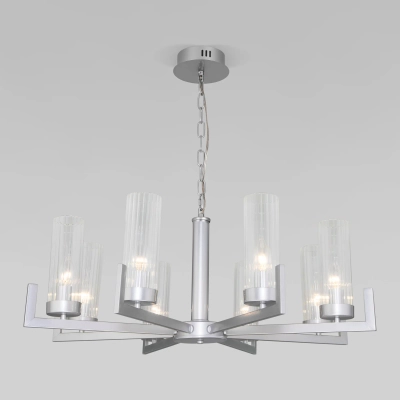 Подвесная люстра 60133/8 серебро, E14х8