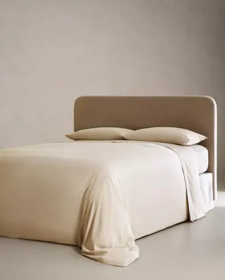 ZARA HOME (300 НИТЕЙ) ПОДОДЕЯЛЬНИК ИЗ САТИНА, ЭКРЮ