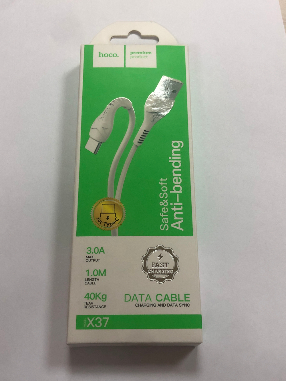 Кабель USB - Type-C Hoco X37 Белый