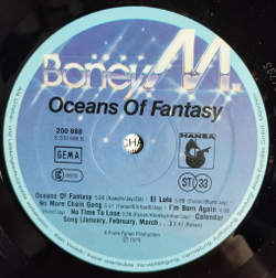 Винтажная виниловая пластинка LP Boney M Oceans Of Fantasy (Germany 1979) Bahama Mama