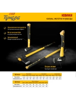 Колун-кувалда кованый с защитой, 3.6 кг