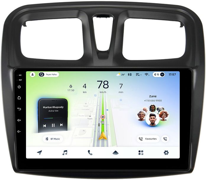 Магнитола для Renault Logan 2, Sandero 2 2014+ - Teyes CC4L монитор 10.1" IPS, Android 14, Быстрая, Snapdragon 662, CarPlay, 4G SIM-слот