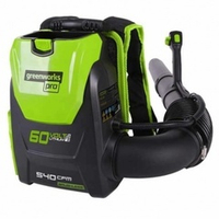 Аккумуляторный ранцевый воздуходув Greenworks GD60BPB,2402307, 60v, без АКБ и ЗУ