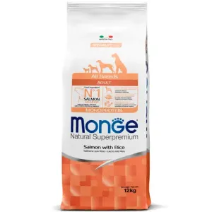 Сухой корм Monge Dog Speciality Line Monoprotein для взрослых собак всех пород, из лосося с рисом