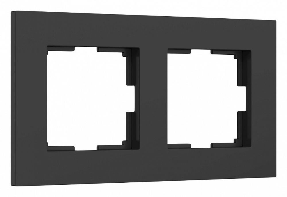 Рамка на 2 поста Werkel Slab (черный софт) W0022908