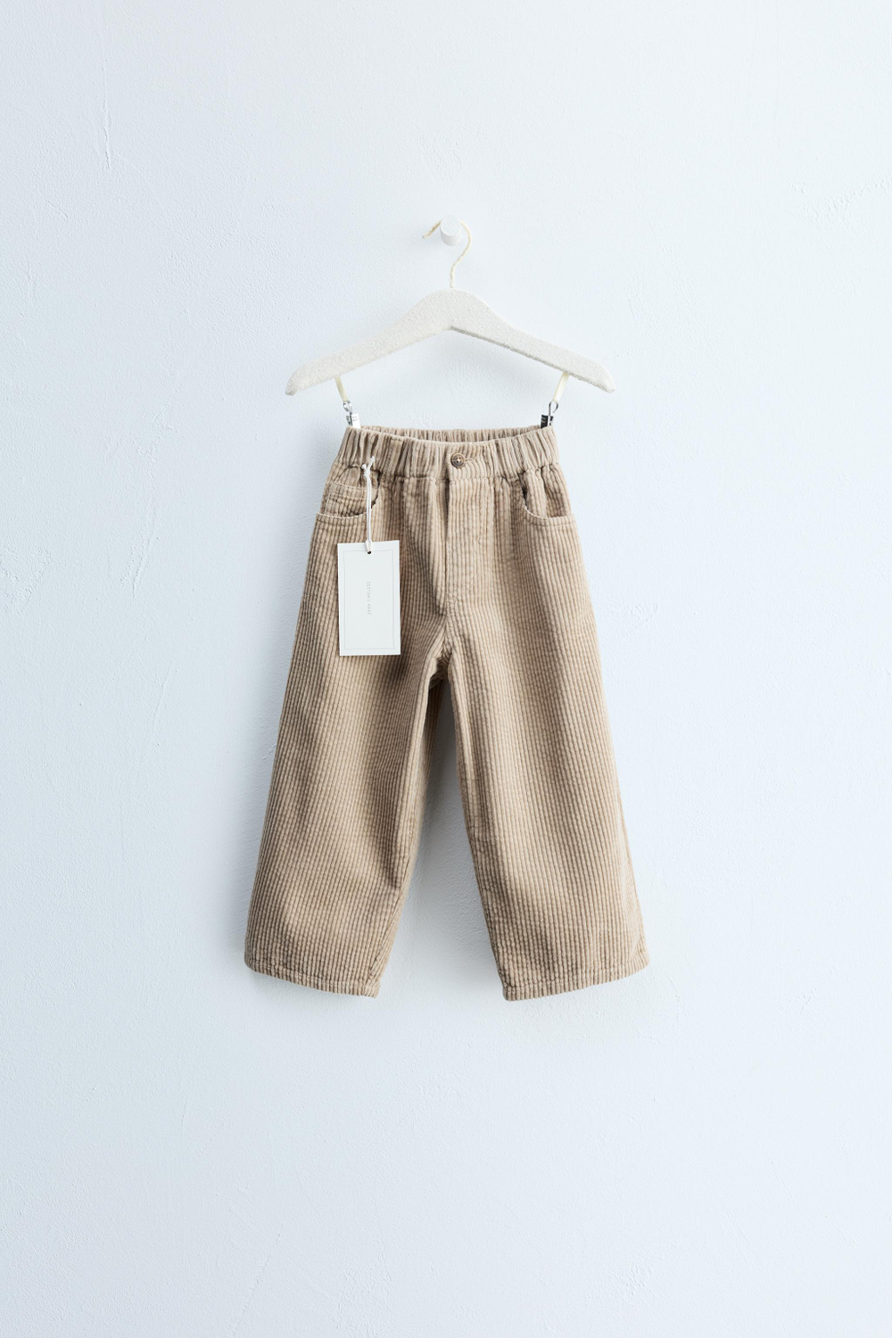 ZARA TIMELESS — ПРЯМЫЕ ВЕЛЬВЕРОВЫЕ БРЮКИ, БЕЖЕВЫЙ