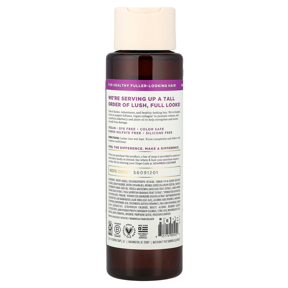 Soapbox, Restore & Volume Shampoo, Biotin & Superfruit, 16 fl oz (473 ml)