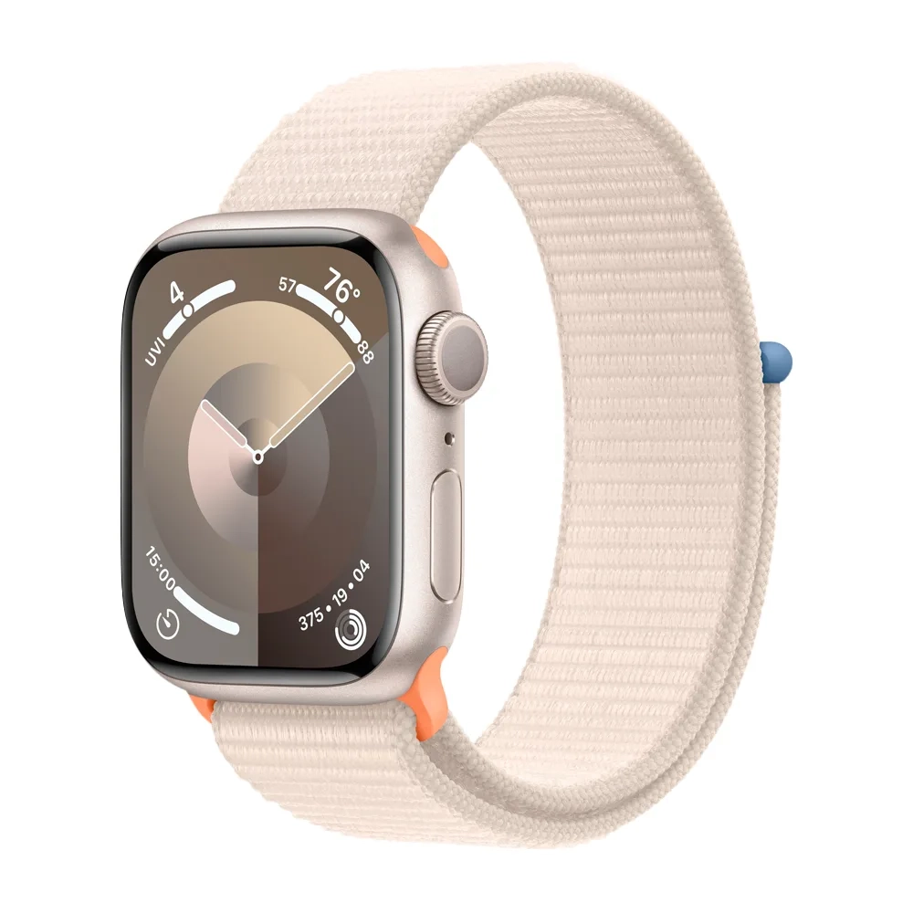 Умные часы Apple Watch Series 9 GPS, 41mm, Aluminium Case with Sport Loop, Starlight (Сияющая звезда)