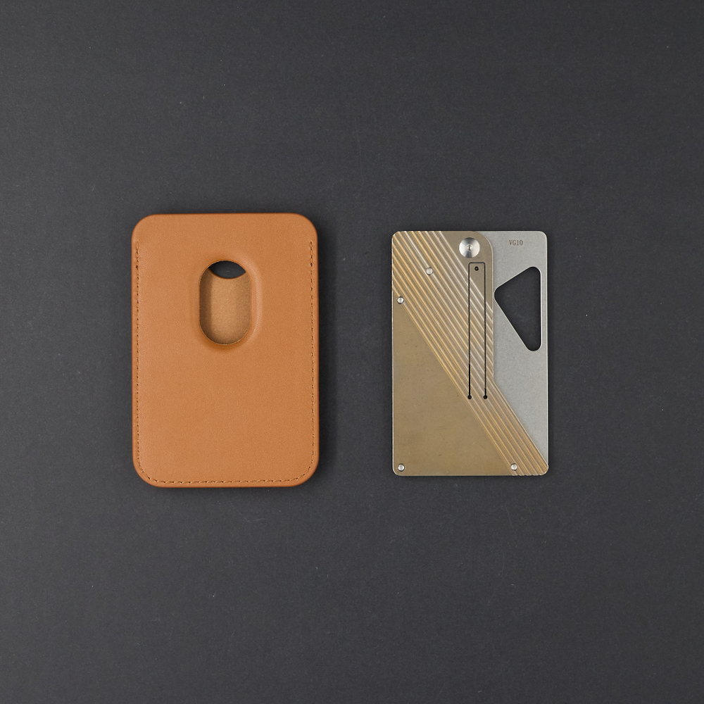 Нож-карта / Cardknife коричневый, сталь VG10