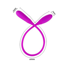 Двусторонний гибкий вибратор 60см Pretty Love Snaky Vibe BI-014327-3