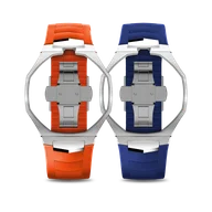 Корпус для часов POP-Swatch x AP - Оранжевый и Синий - Комплект из 2 ремешков