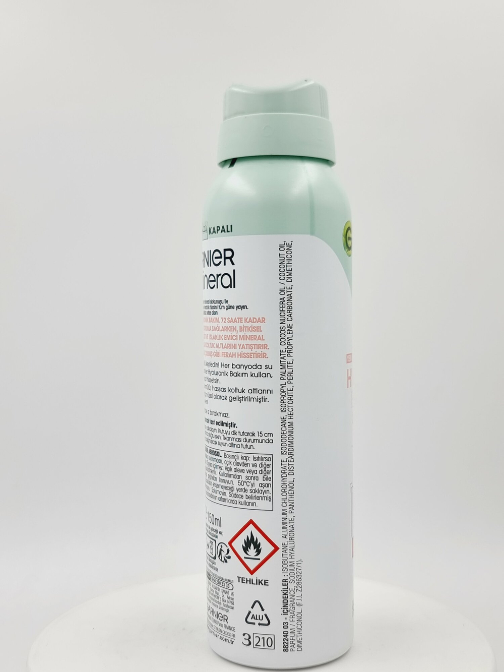 Дезодорант-спрей Garnier Mineral Hyaluronic Care 72 ч 150 мл (Франция)