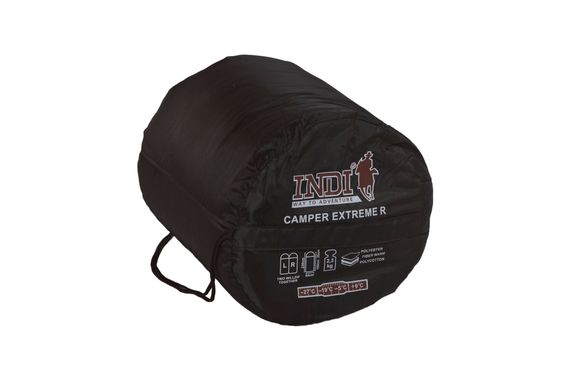 Спальный мешок INDI Camper Extreme R-zip от -27 °C (одеяло с подголовником 195+35X90 см)