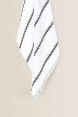 ZARA HOME ХЛОПЧАТОБУМАЖНОЕ ПОЛОТЕНЦЕ, СЕРЫЙ