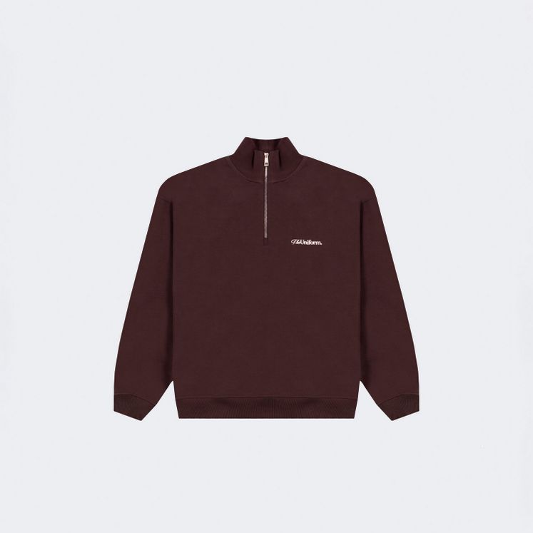 Cвитшот UNIFORM Half-zip Heavy Classic, коричневый