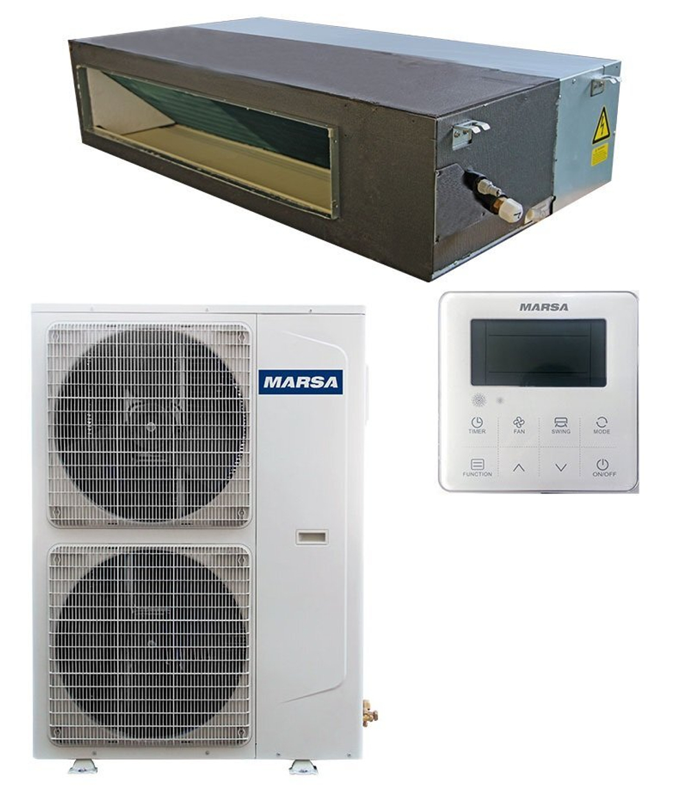 Полупромышленный канальный кондиционер Marsa MRK-BHA2N/MRK-HA2NE-W MRK-60BHA2N/MRK-60HA2NE-W на 161 м²