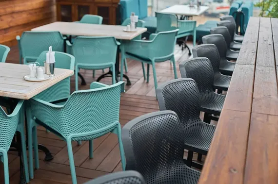 Барный стул Net Stool 75 см, антрацит