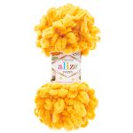 Пряжа Alize (Ализе) Puffy / уп.5 мот. по 100 г, 9м, 216 желтый A