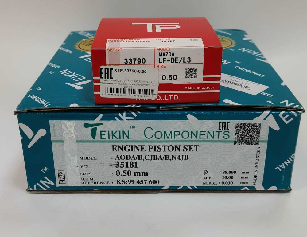 Поршни Teikin с кольцами TP +0.50 AODA (AODB) Duratec