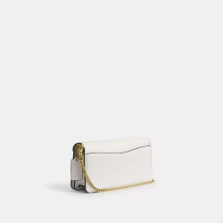 COACH СУМКА ЧЕРЕЗ ПЛЕЧО TABBY 19 С ЦЕПОЧКОЙ, БЕЛЫЙ