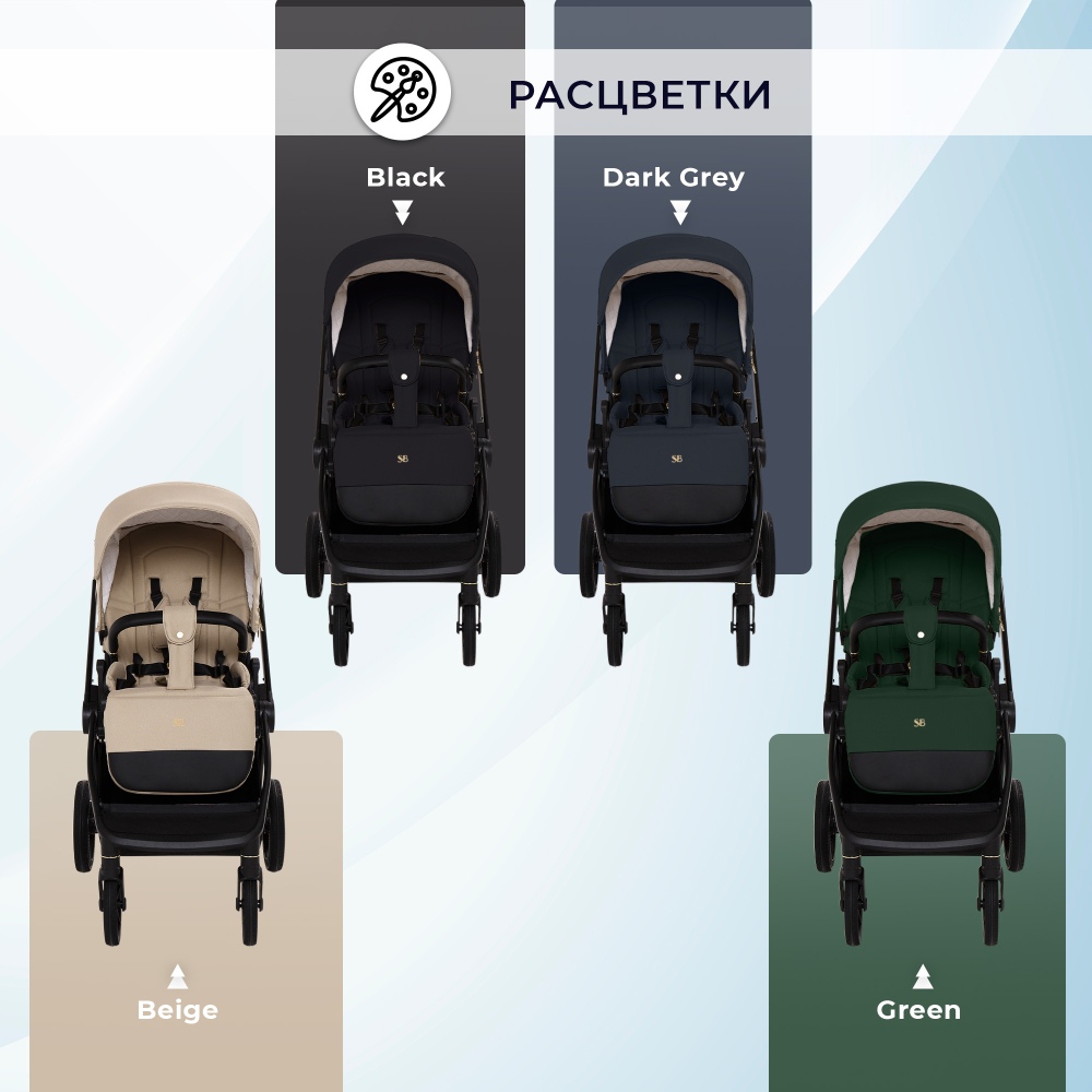 Коляска 2в1 Sweet Baby Stella Plus Neo Black