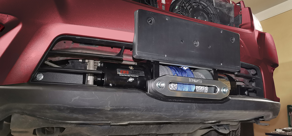Площадка под лебёдку в штатный бампер JAC T6, SOLLERS ST6 РИФ